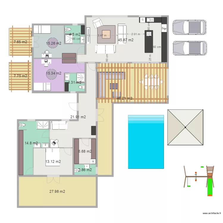 plan sans couloir. Plan de plan sans couloir. Plan de