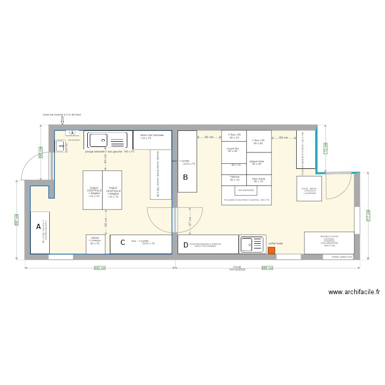 LE JARDIN CUISINE  meuble froid déplacé. Plan de 0 pièce et 0 m2