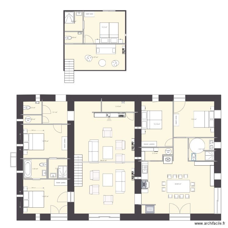 gite 14 02 2019 m. Plan de 0 pièce et 0 m2