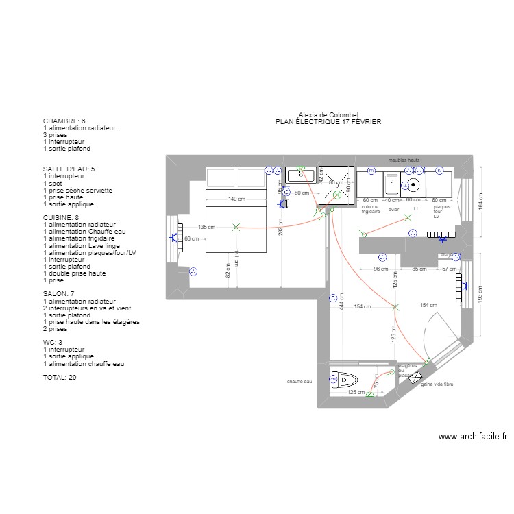 Plan électrique Alexia 11 février. Plan de 0 pièce et 0 m2