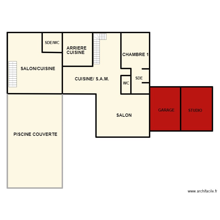 PITTIGLIO. Plan de 9 pièces et 334 m2