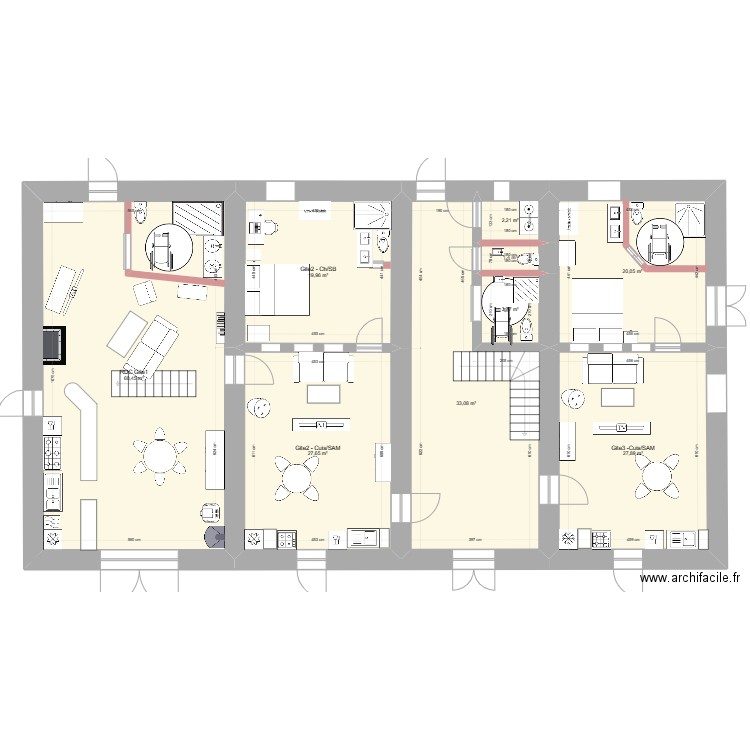 RDC Gites_essai6. Plan de 0 pièce et 0 m2
