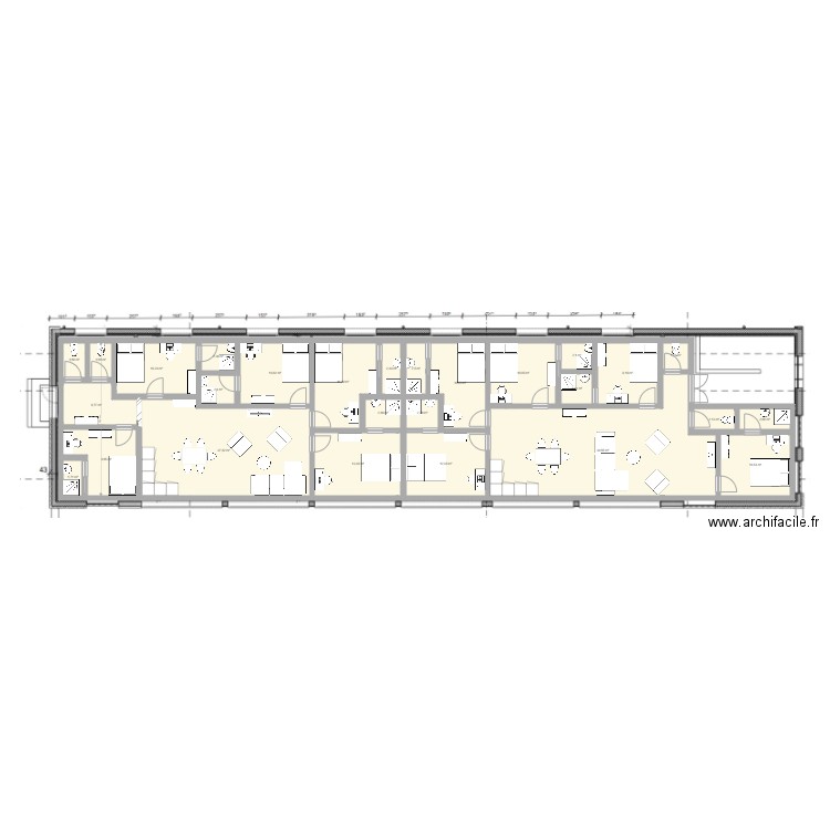 COCA COLOC 3. Plan de 27 pièces et 234 m2