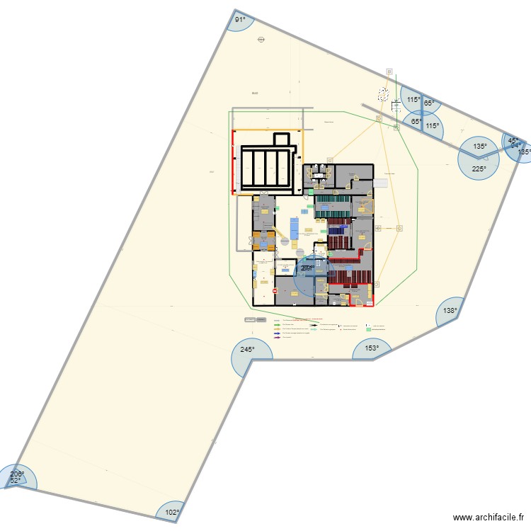 Plan_VDD juillet 22. Plan de 34 pièces et 722 m2