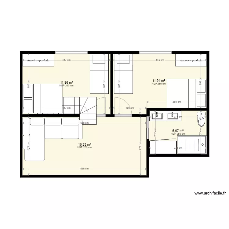 chalet minerve mezzanine 2. Plan de 
