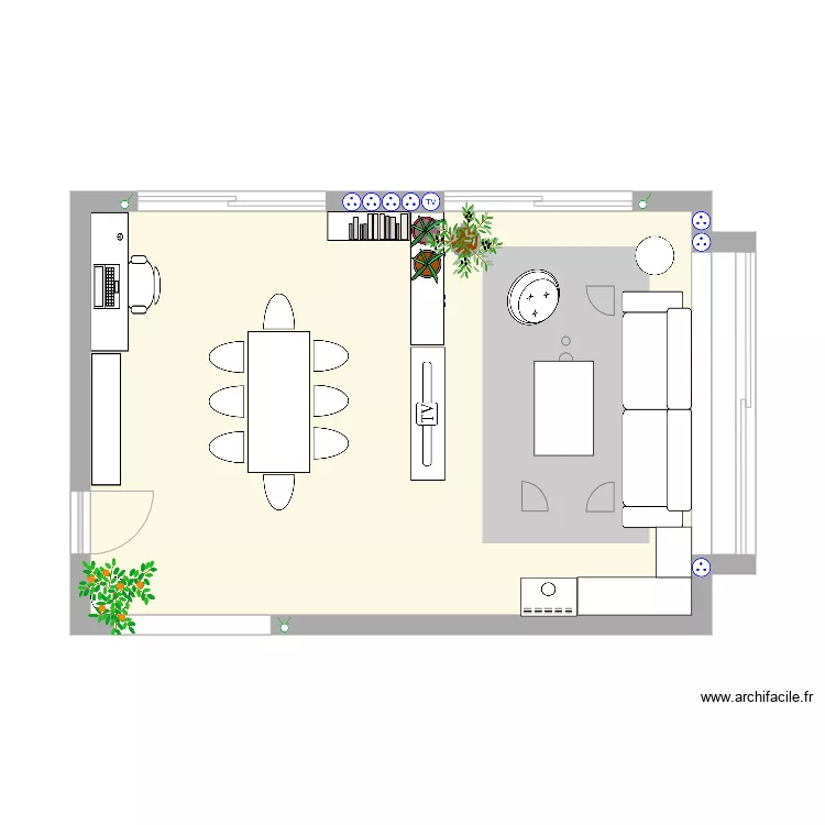 Living room. Plan de 