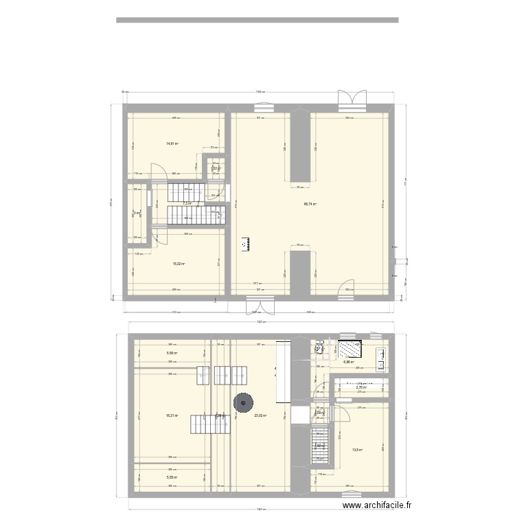 Maisonsaintalban. Plan de 17 pièces et 195 m2