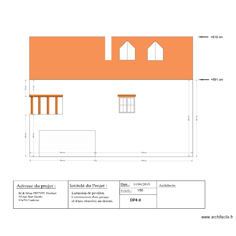 elevation nord. Plan de 0 pièce et 0 m2