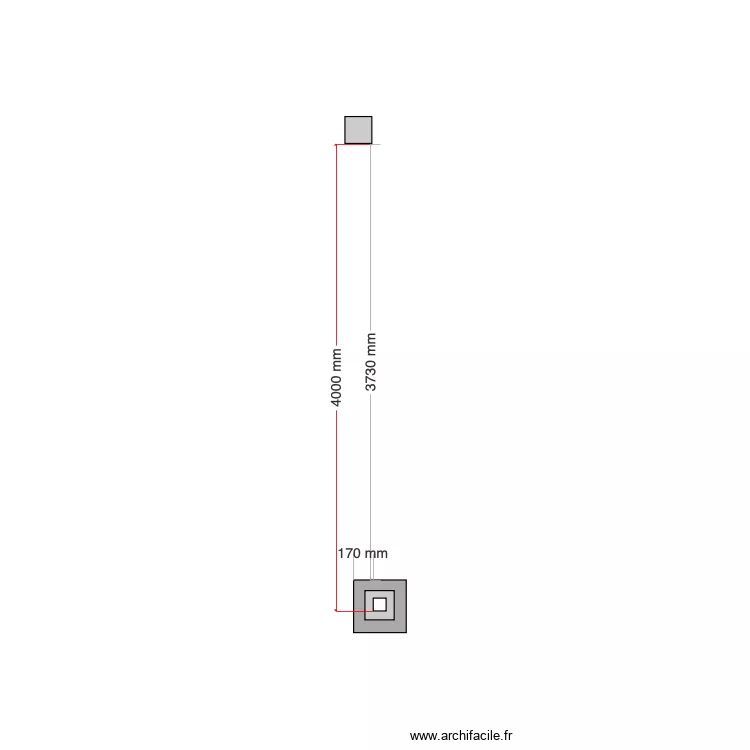 cotations socle pergola. Plan de 