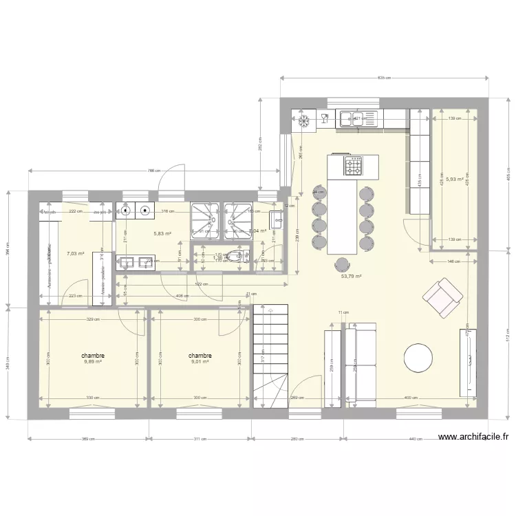 maison cambrone. Plan de 