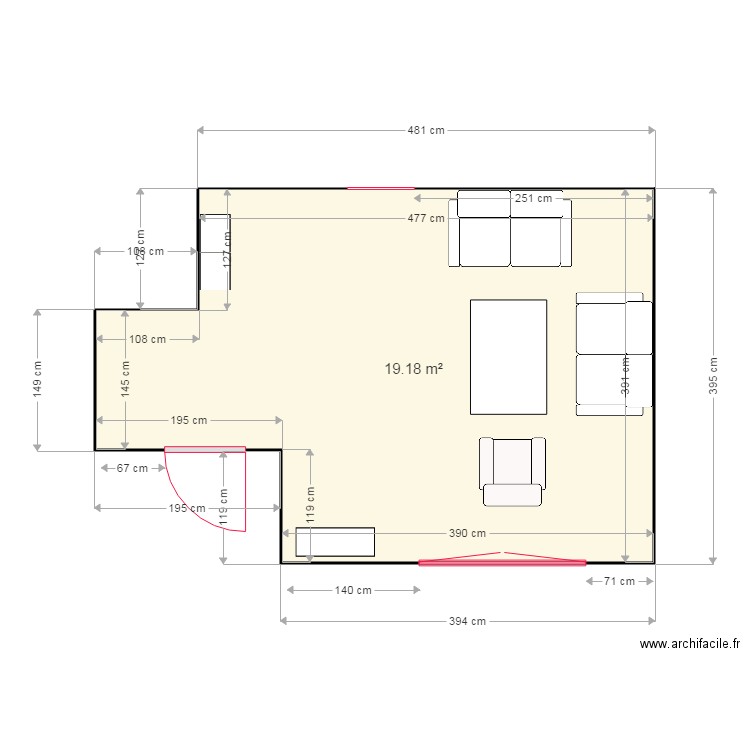 sejour avec meuble. Plan de 0 pièce et 0 m2