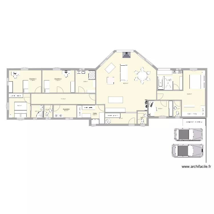 Nouvelle maison. Plan de 