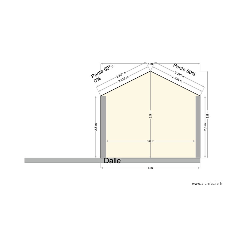 COUPE. Plan de 0 pièce et 0 m2