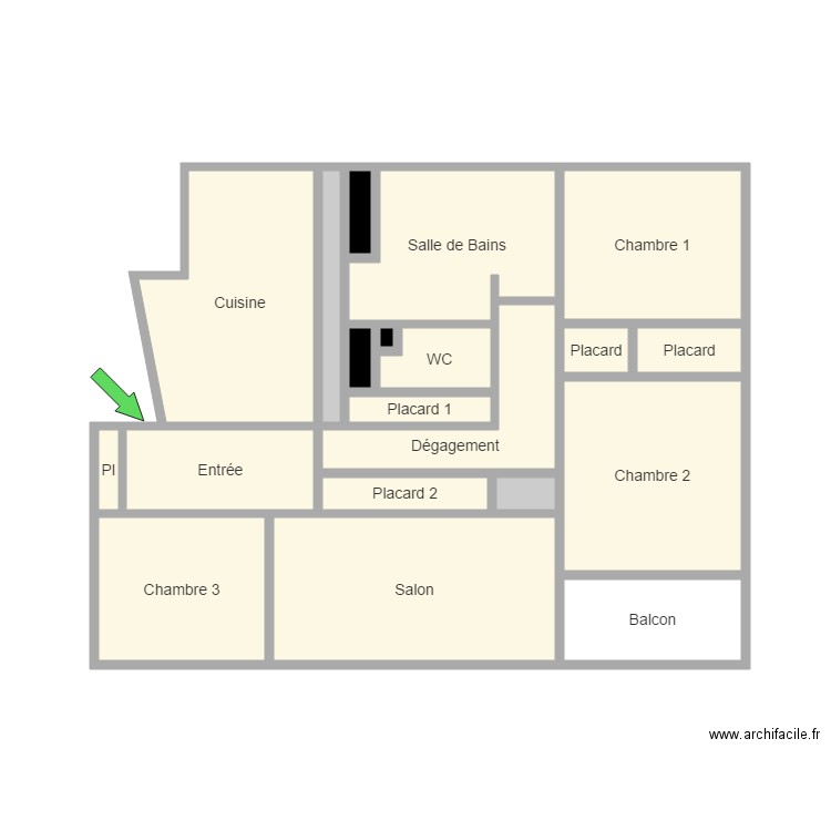 Appartement 2ème étage. Plan de 0 pièce et 0 m2