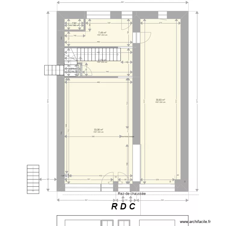 Luxeuil RDC Herriot A. Plan de 