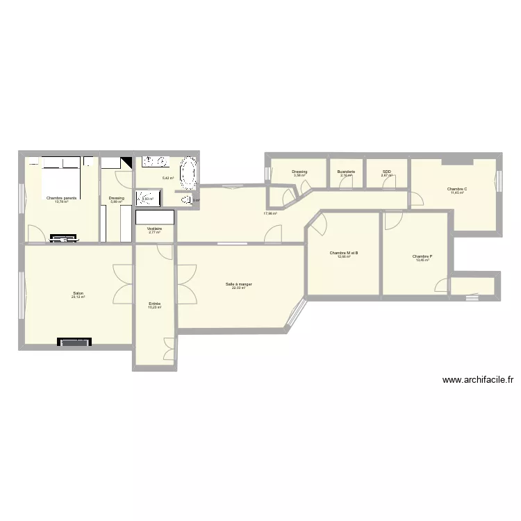 Appartement campagne première transfo 2. Plan de Appartement campagne première transfo 2. Plan de