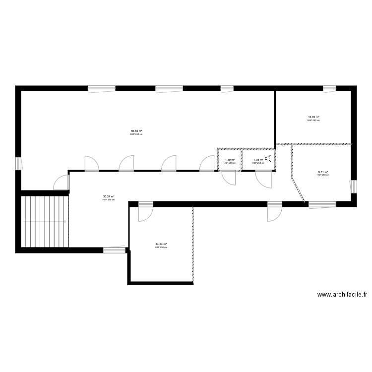 PLAN ETAGE CRAPONNE. Plan de 0 pièce et 0 m2