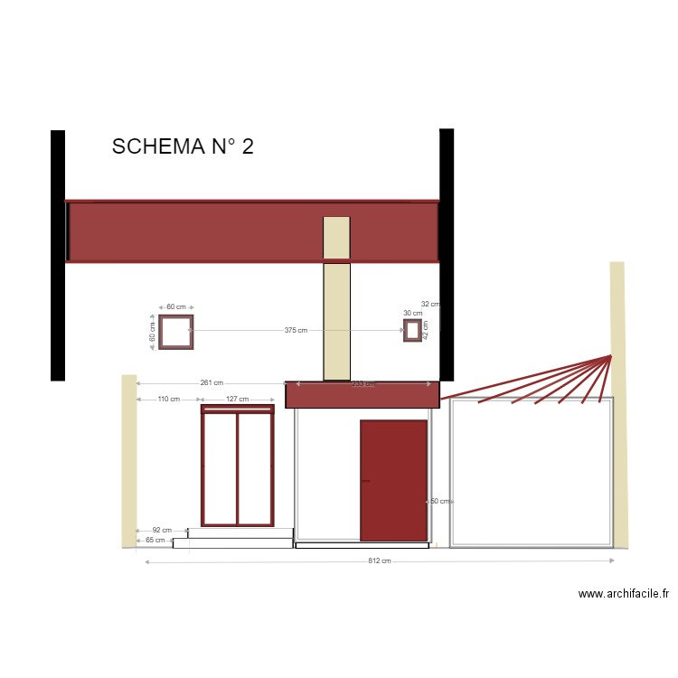 batiments terrasse. Plan de 0 pièce et 0 m2