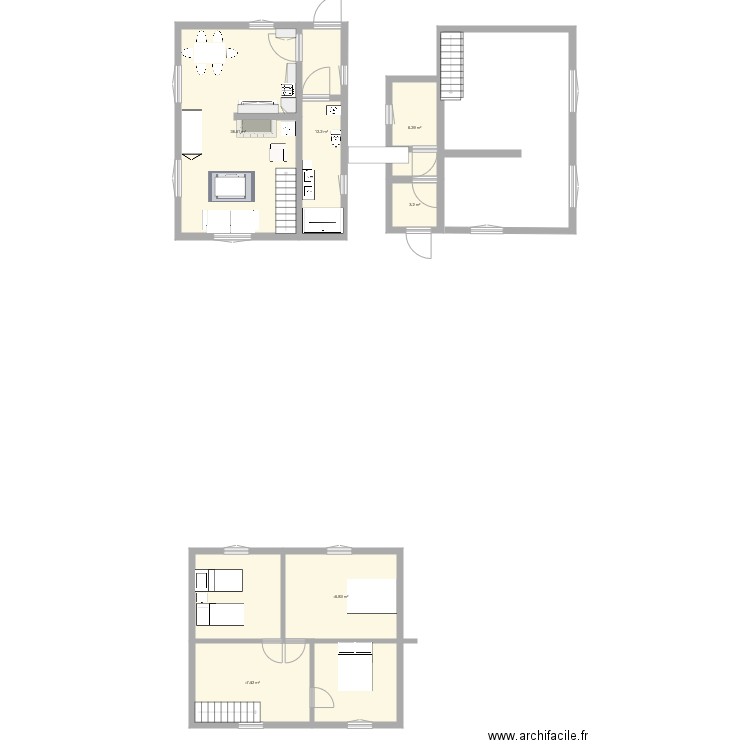 chalet. Plan de 0 pièce et 0 m2