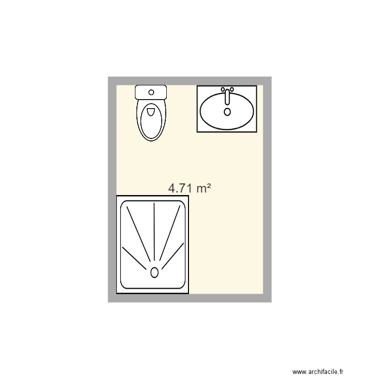 salle de bain palier bis. Plan de 0 pièce et 0 m2