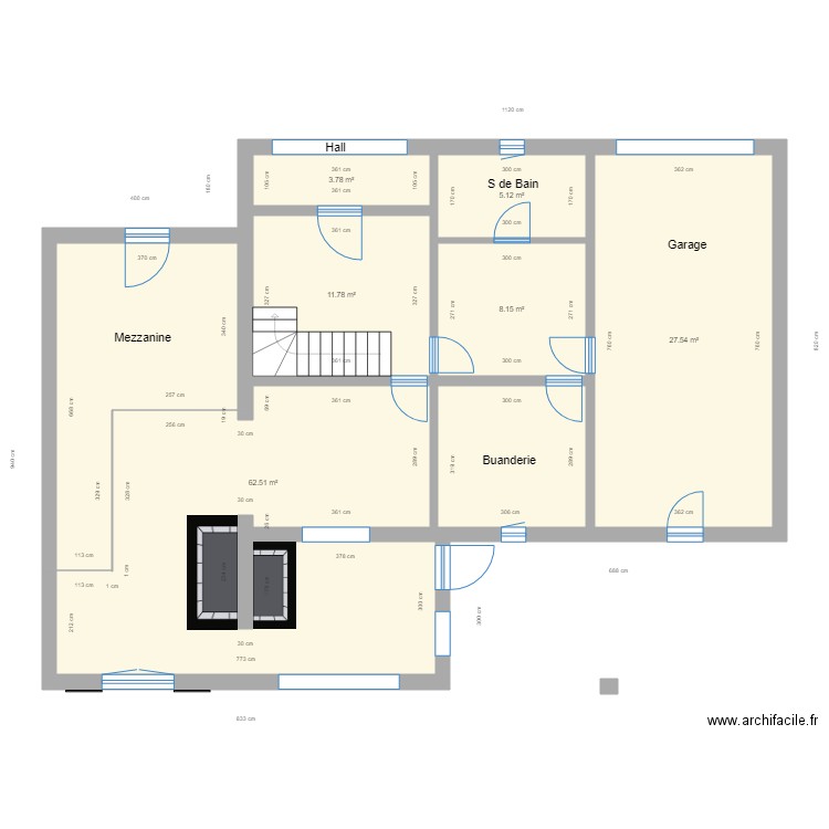 Plan des Castors existant RDC . Plan de 0 pièce et 0 m2