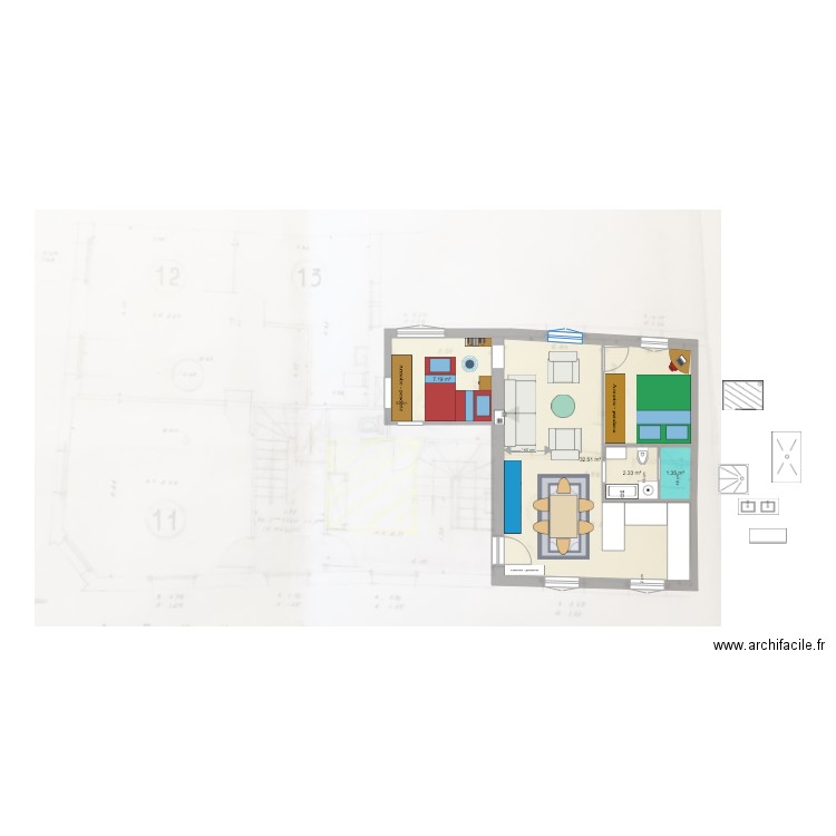 P4  tROUVILLE. Plan de 0 pièce et 0 m2