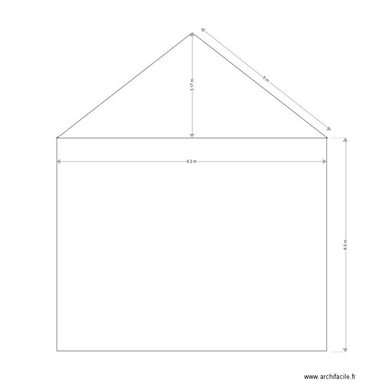 façade côté chemin rural. Plan de 0 pièce et 0 m2