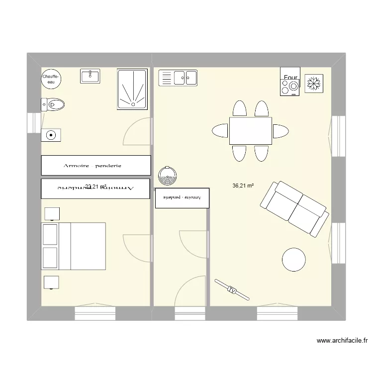 chambre derri&egrave;re 2. Plan de 
