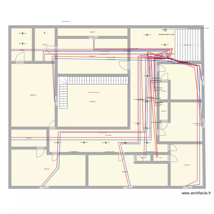 qrt. Plan de 15 pièces et 288 m² qrt. Plan de 15 pièces et 288 m²