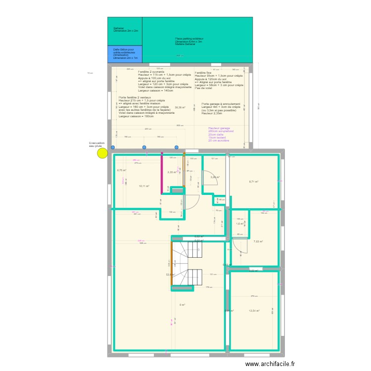 Ayes placo final 2. Plan de 0 pièce et 0 m2