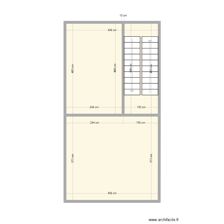 2 ème étage Arbaletriers. Plan de 2 pièces et 31 m2