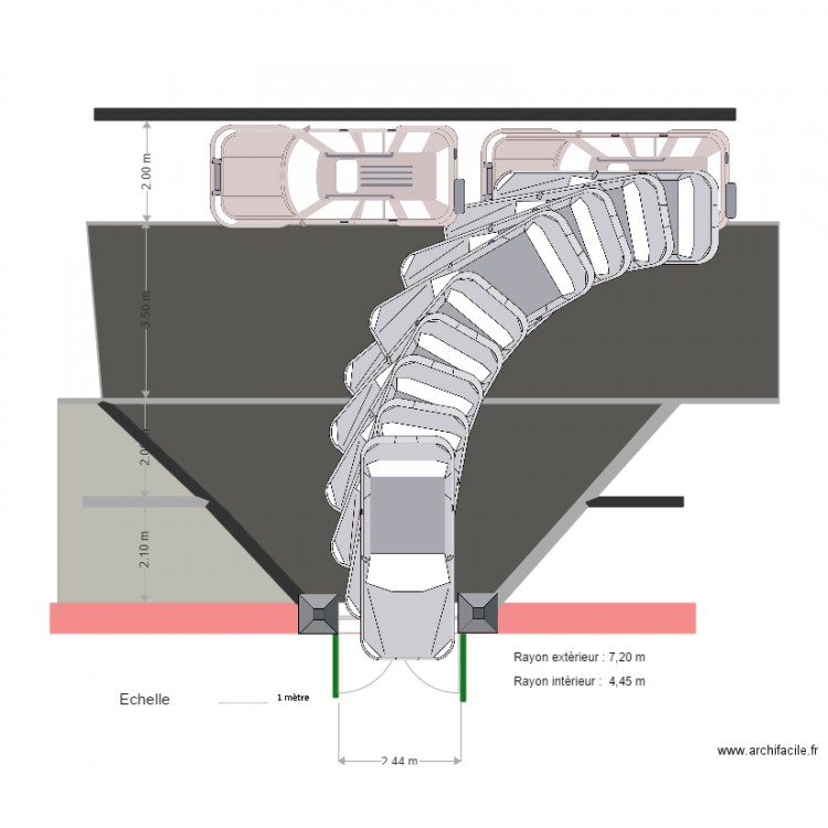 Giration pour entrer L450  l180 E 260 Pa 80 R600. Plan de 0 pièce et 0 m2