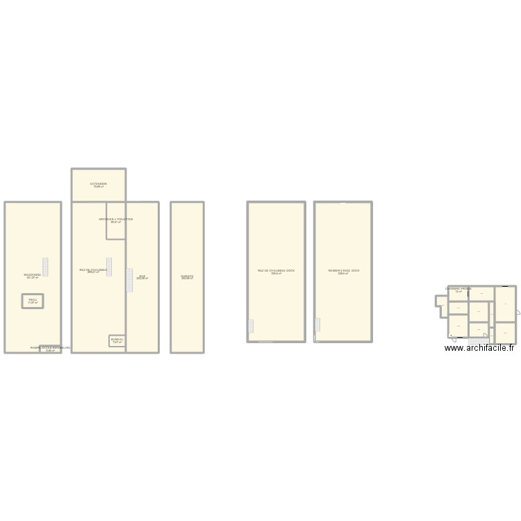 DUCOS. Plan de 22 pièces et 1980 m2