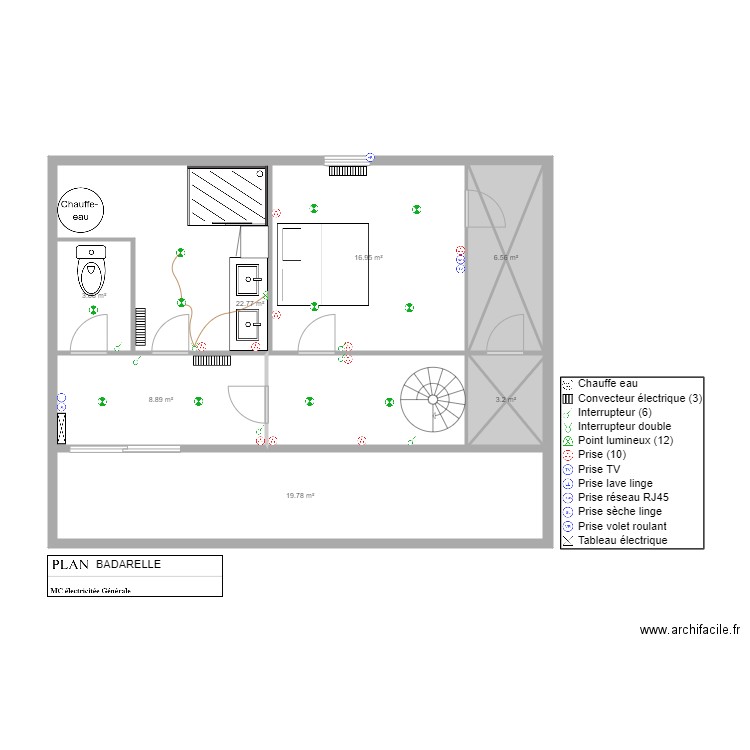 badarelle. Plan de 0 pièce et 0 m2