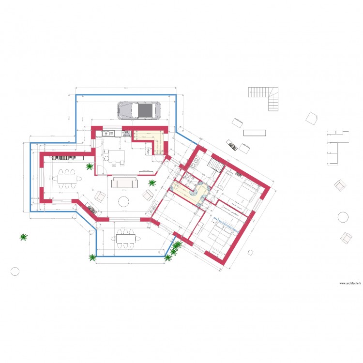 Villa réalisation projet  cuisine. Plan de 0 pièce et 0 m2