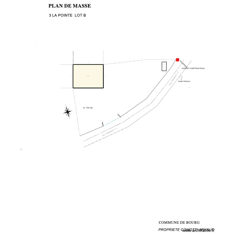 PLAN DE MASSE  BOURG LOT B. Plan de 