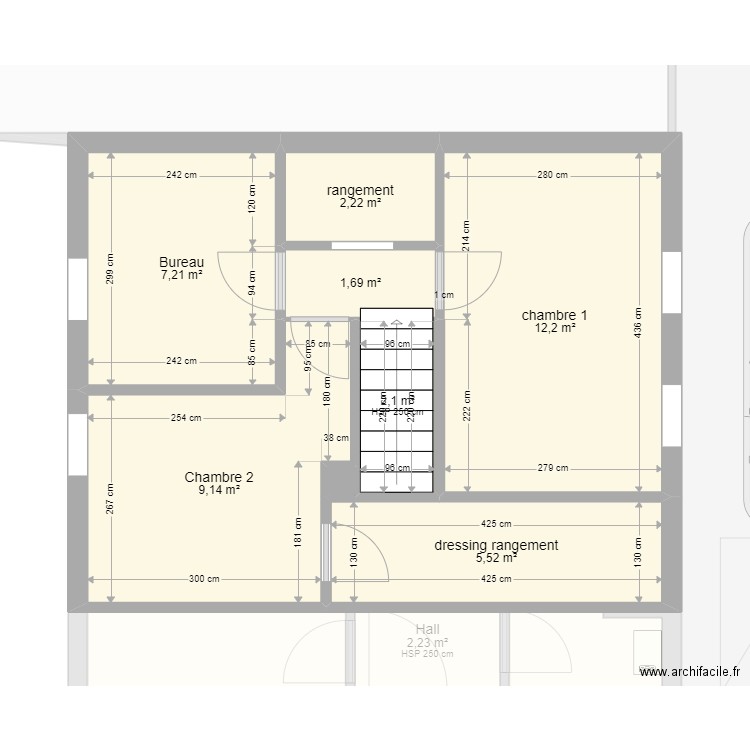 clos de la rivière. Plan de 17 pièces et 139 m2