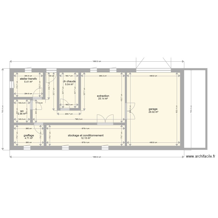miellerie. Plan de 0 pièce et 0 m2