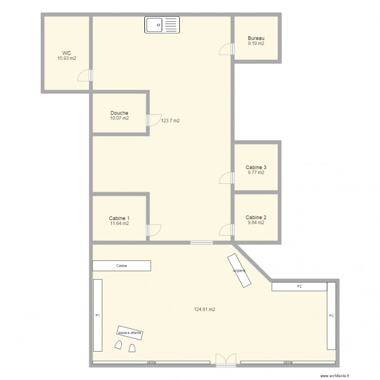 Plan dossier CAP de vente. Plan de 0 pièce et 0 m2