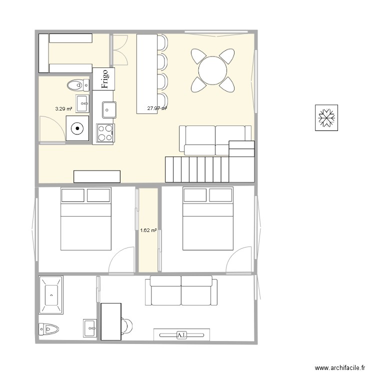 Petite maison. Plan de 0 pièce et 0 m2