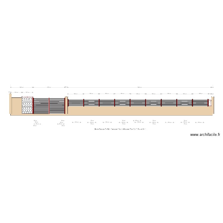 Plan mur Est. Plan de 0 pièce et 0 m2