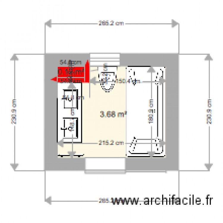 SDB étage. Plan de 0 pièce et 0 m2