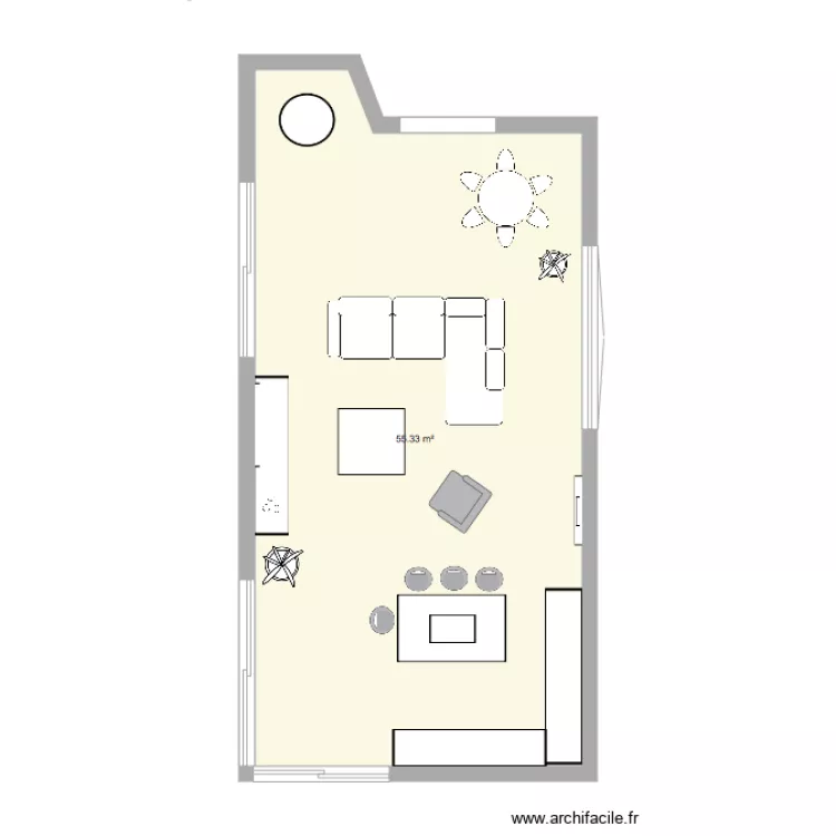 aurelie salon. Plan de 