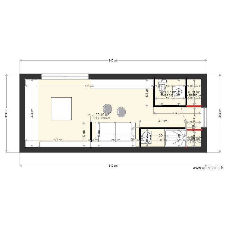 rico gm1. Plan de 0 pièce et 0 m2