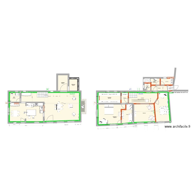 petite maison 16 mars v2. Plan de 30 pièces et 178 m2