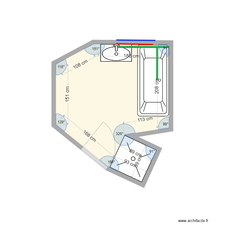 le bris -salle de bains - saint dyé. Plan de 0 pièce et 0 m2
