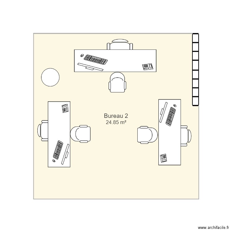 Bureau 2. Plan de 0 pièce et 0 m2