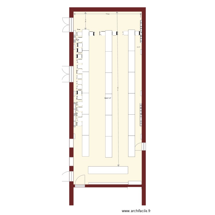 dispostion grande salle. Plan de 0 pièce et 0 m2