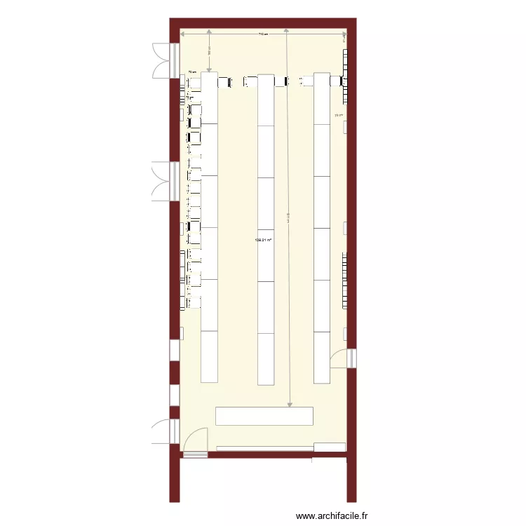 dispostion grande salle. Plan de 