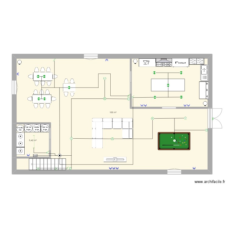chef . Plan de 0 pièce et 0 m2
